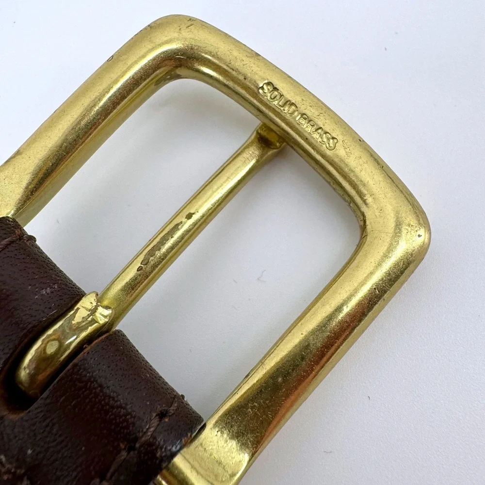 Vineyard Vines Belt‎ Men Sz 32 Navy Blue Kentucky Derby Horseshoe Leather Canvas